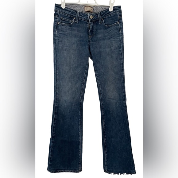 Paige Premium Denim Blue Jeans Hollywood Hills Classic Mid Low Rise Boot Cut - Picture 1 of 15